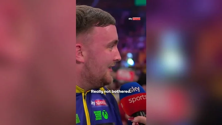 Luke Littler’s three-word response to boos from Ally Pally crowd
