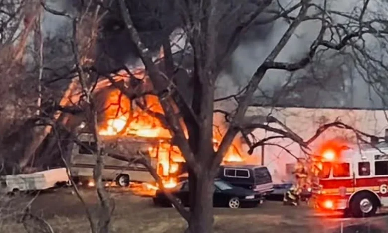 Lynchburg fire crews battled camper fire on Oakley Avenue