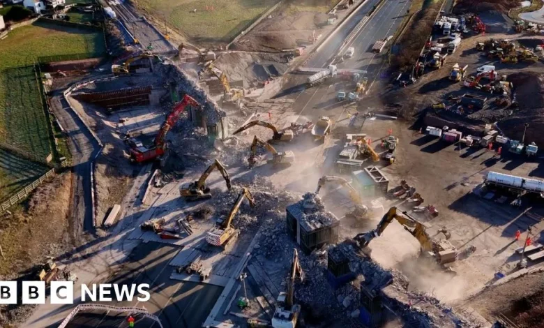 M6 Clifton Bridge demolition completed as motorway reopens