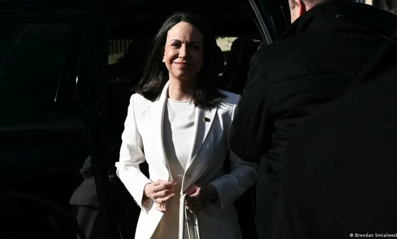 Machado presents Trump her Nobel Peace Prize