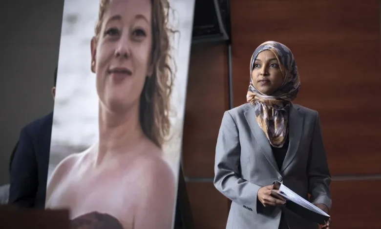 Man tackled to ground after spraying unknown substance on Rep. Ilhan Omar at Minneapolis town hall