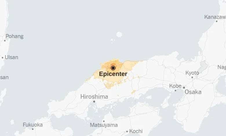 Map: 5.7-Magnitude Earthquake Shakes Japan
