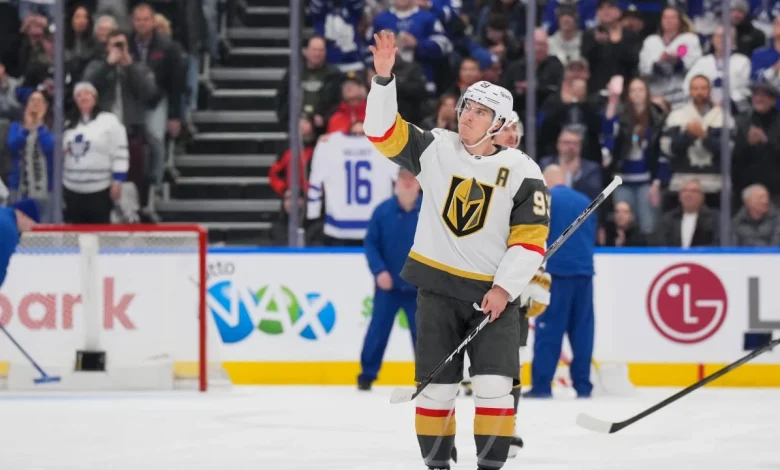 Maple Leafs play tribute video for Marner in return with Golden Knights