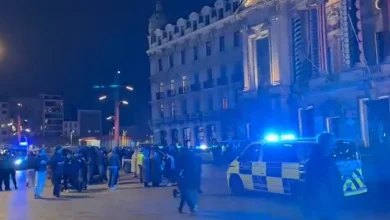 Mass stabbing attack at protest in major European city leaves 6 injured after 'group pulled out knives' in 'pure chaos'