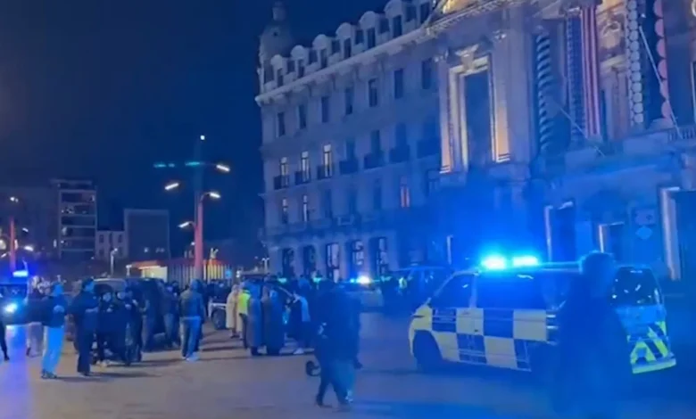 Mass stabbing attack at protest in major European city leaves 6 injured after 'group pulled out knives' in 'pure chaos'