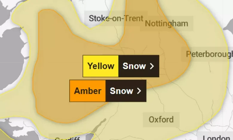 Met Office snow warning for Coventry upgraded to amber in 13-hour alert