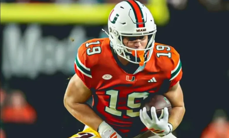 Miami transfer tight end Brock Schott is headed to Indiana football