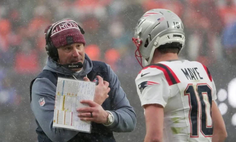 Mike Vrabel sidesteps Drake Maye injury questions ahead of Super Bowl