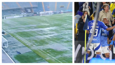 Millonarios y Junior, atentos por fuerte aguacero en Bogotá: así luce la cancha de El Campín antes del partido