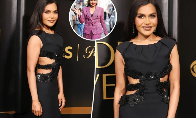 Mindy Kaling shows 40-pound slimdown in daring cutout dress