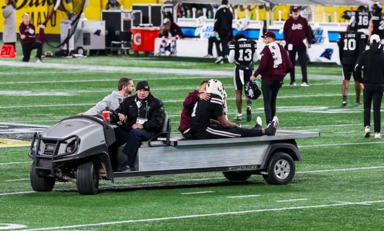 Mississippi State's Taylor carted off with injury; Lebby hopeful