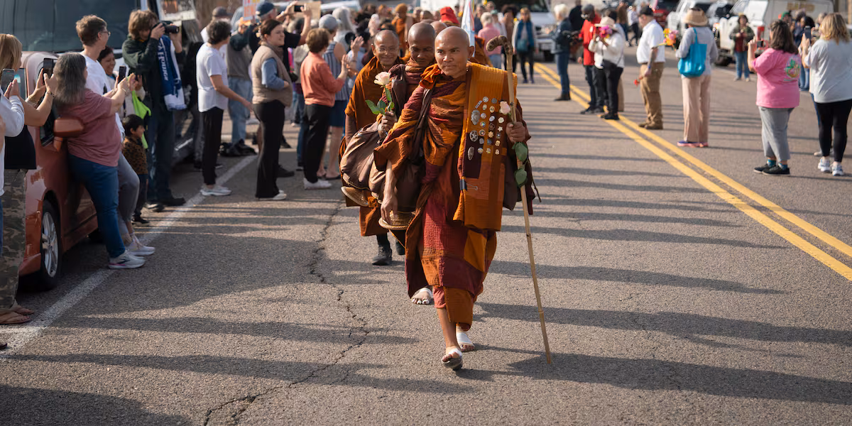 Monks’ 2,300-mile peace walk to reach Charlotte this week: Here’s when, where to see them