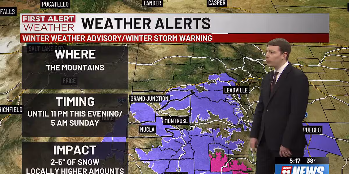 Mountain snow clearing up this evening, then one more round on Sunday