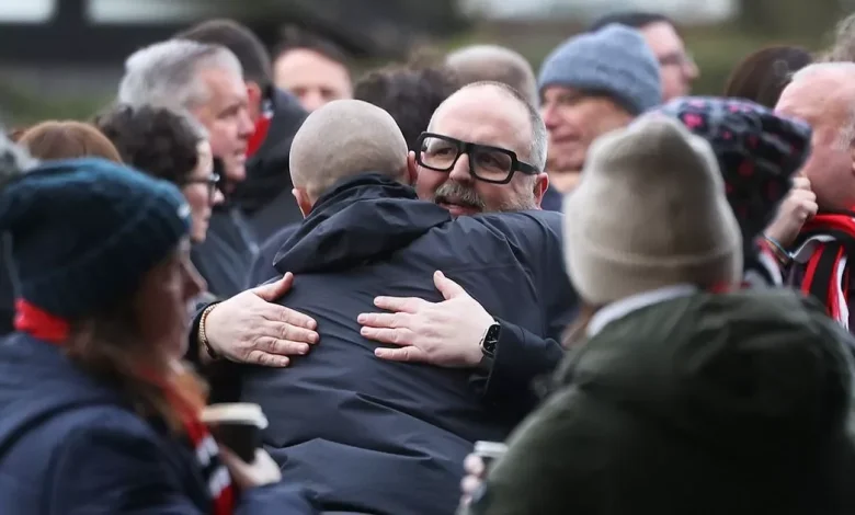 Moving Manchester United tribute to Barney Moorhouse - as comedy star Justin's son makes final journey