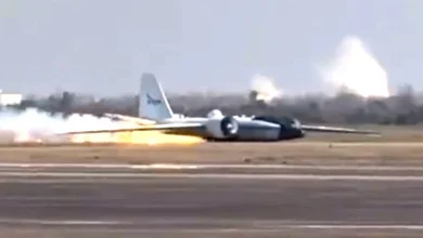 NASA WB-57F Canberra Jet Makes Fiery Belly-Landing In Houston (Updated)