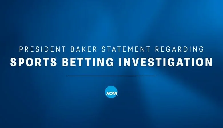 NCAA President Baker issues statement regarding sports betting indictments in college athletics, calls on remaining states to ban risky bets