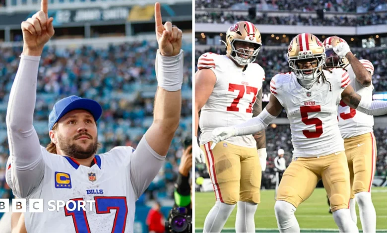 NFL play-offs: San Francisco 49ers knock out champions Philadelphia after Bills beat Jaguars