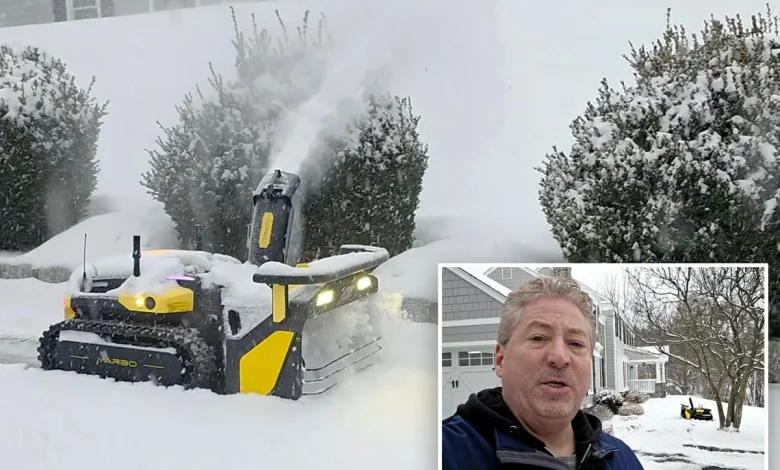 NJ man 'sipping coffee' as $5k robotic snow blower clears his driveway during monster Winter Storm Fern