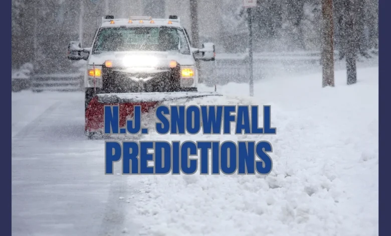 N.J. weather: Latest snow totals predicted by 11 forecasters for the looming winter storm