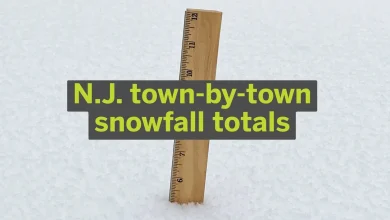 N.J. weather: Snowfall totals hit 17 inches. See town-by-town snow reports for weekend storm.