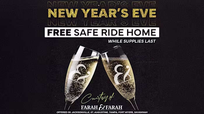 Need a safe ride home on New Year’s Eve? Claim a free $50 Uber credit now from Farah & Farah