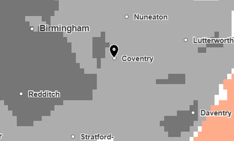 New snow map shows exact time Coventry and Warwickshire turns grey as blizzard set to hit