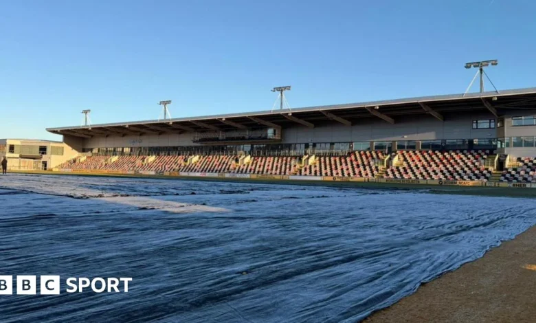 Newport v Tranmere postponed amid icy conditions