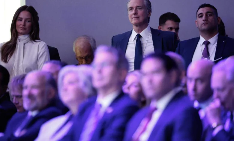Newsom accuses Trump admin of authoritarianism in Davos forum