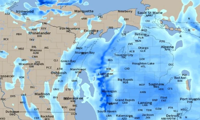 Next snow system will blanket Michigan again, west third much heavier than eastern Michigan