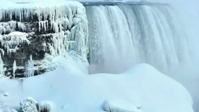 Niagara Falls partly freezes, creating ‘dazzling’ views