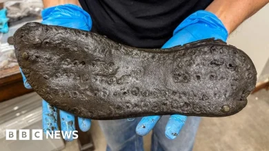 Northumberland fort's large Roman shoes to go on display