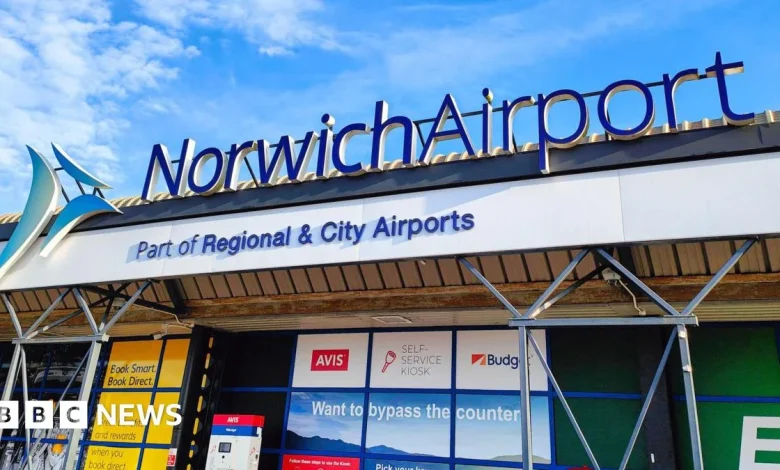 Norwich Airport closes due to snow and flights cancelled