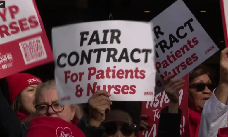 Nurses strike begins in New York City as thousands walk off jobs at major hospitals