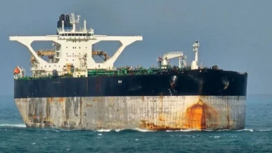 Oil tanker pursued by US now has a Russian flag painted on its side