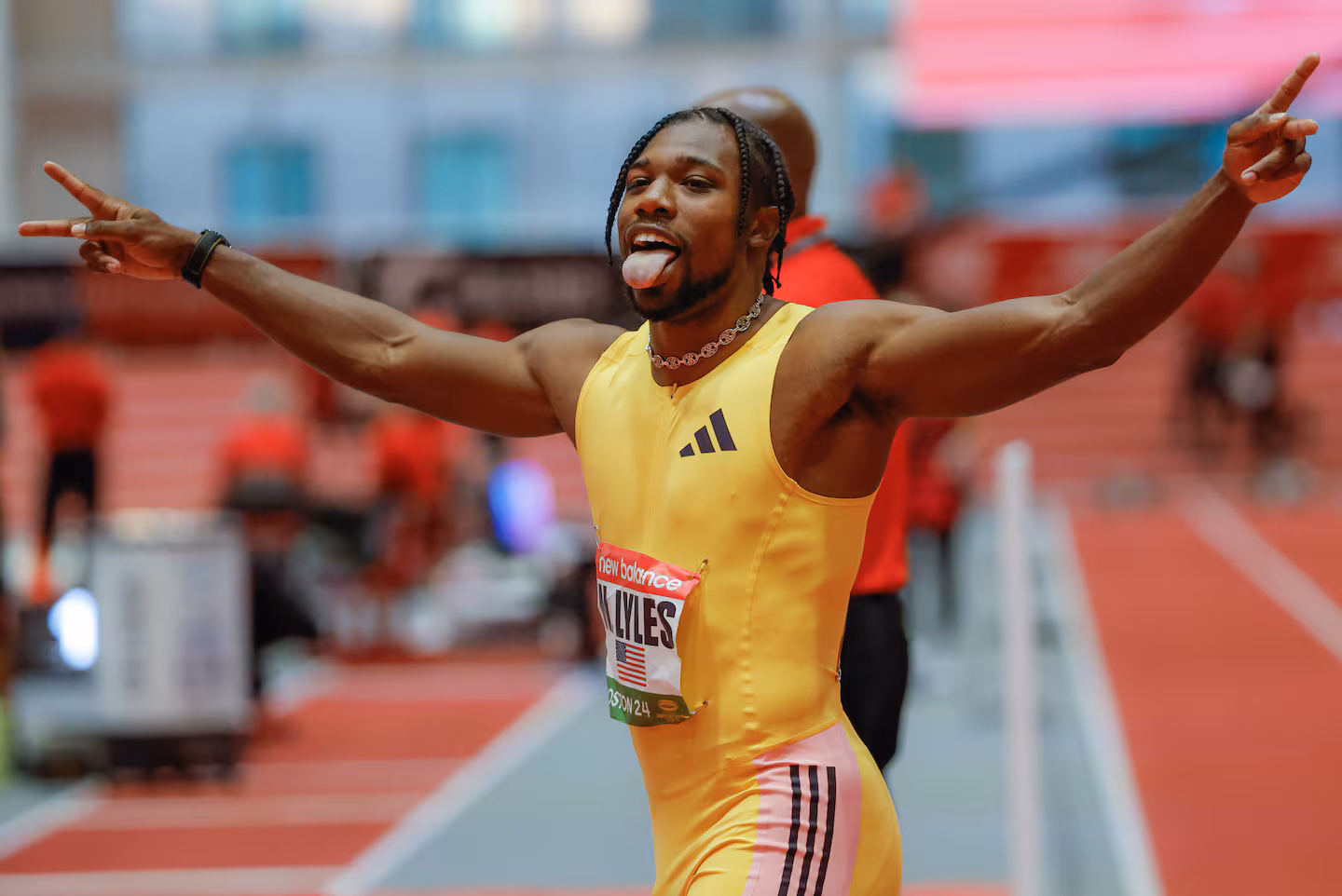 Olympic champion Noah Lyles among track stars headlining Saturday’s New Balance Indoor Grand Prix