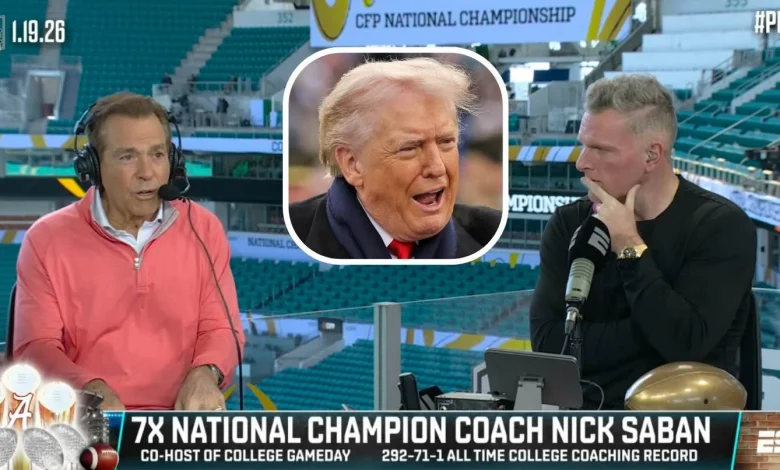 Pat McAfee concerned Trump's arrival could delay national championship