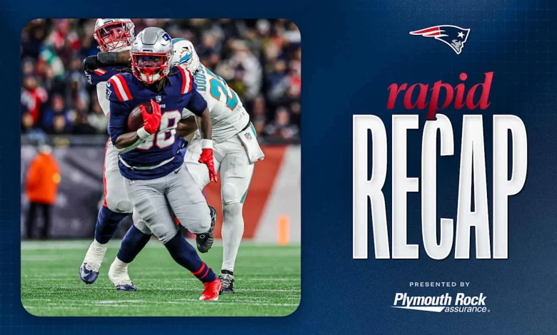 Patriots Cap Off 14-3 Regular Season with 38-10 Win Over Dolphins