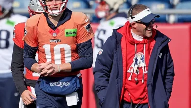 Patriots QB Drake Maye's throwing shoulder officially pops up on injury report