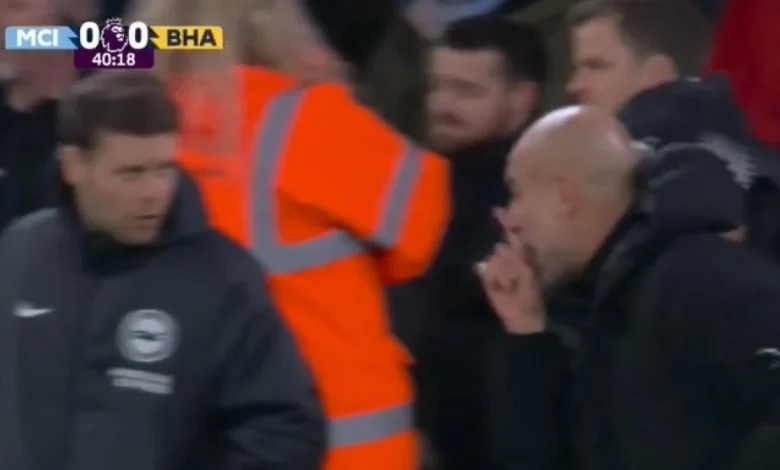 Pep Guardiola se enzarza con Fabian Hurzeler en pleno partido: Así fue el desencuentro entre los dos técnicos del Manchester City y el Brighton