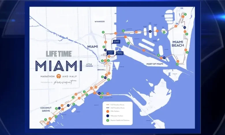 Police announce road closures ahead of 2026 Life Time Miami Marathon and Half