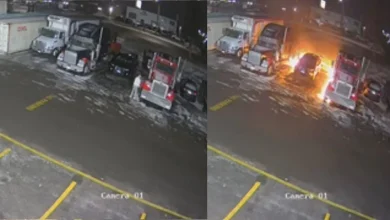 Police investigating alleged arson at Brampton auto repair shop after tow trucks found on fire