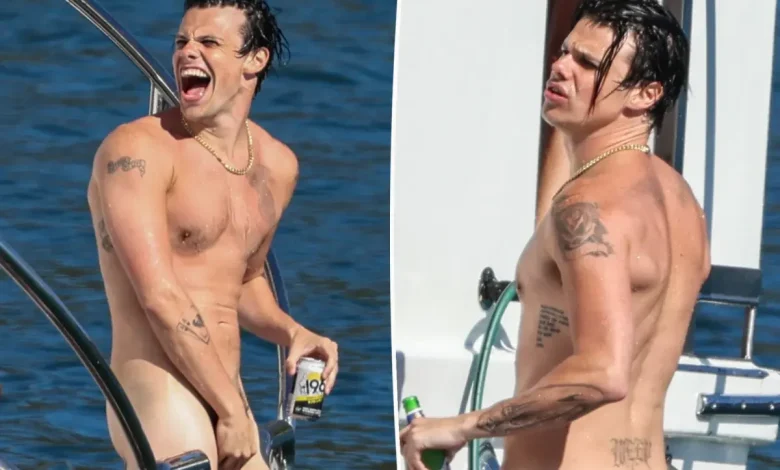 Pop star Yungblud ditches his clothes, bares all during wild private yacht party