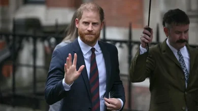 Prince Harry visibly emotional as he says Daily Mail made wife Meghan’s life a misery