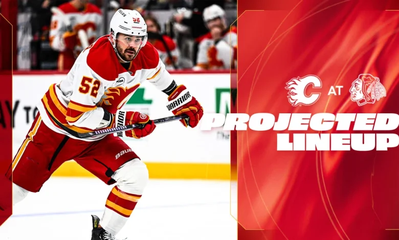 Projected Lineup - Flames @ Blackhawks