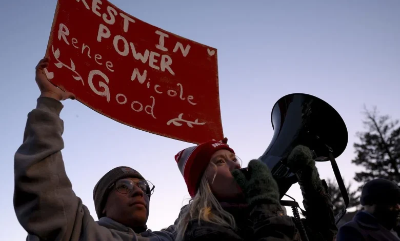 Protesters attend church where Minnesota ICE official is a pastor