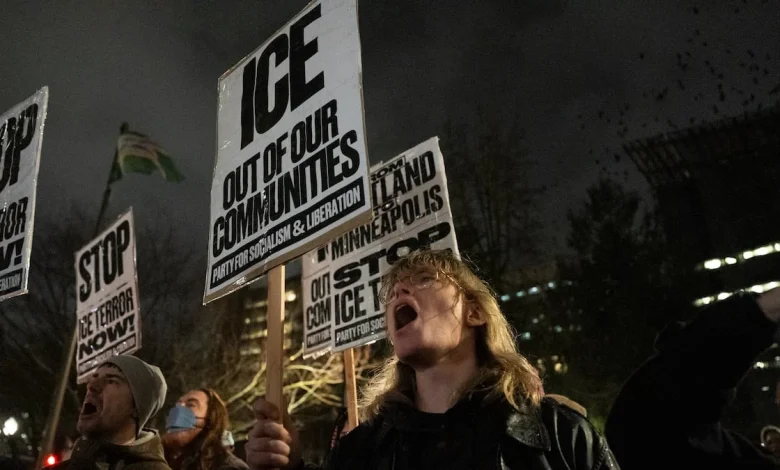 Protests continue in Portland after Border Patrol shooting - Oregon Public Broadcasting - OPB