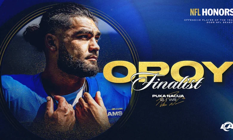 Puka Nacua named finalist for Associated Press 2025 NFL Offensive Player of the Year award