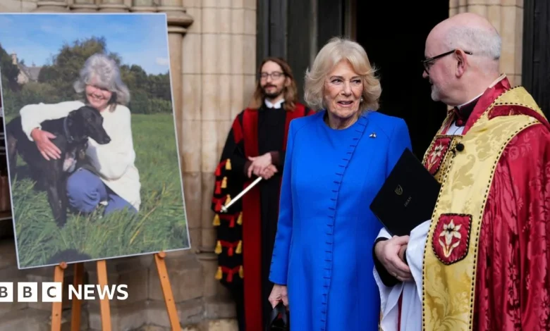 Queen Camilla among guests at memorial for author Jilly Cooper