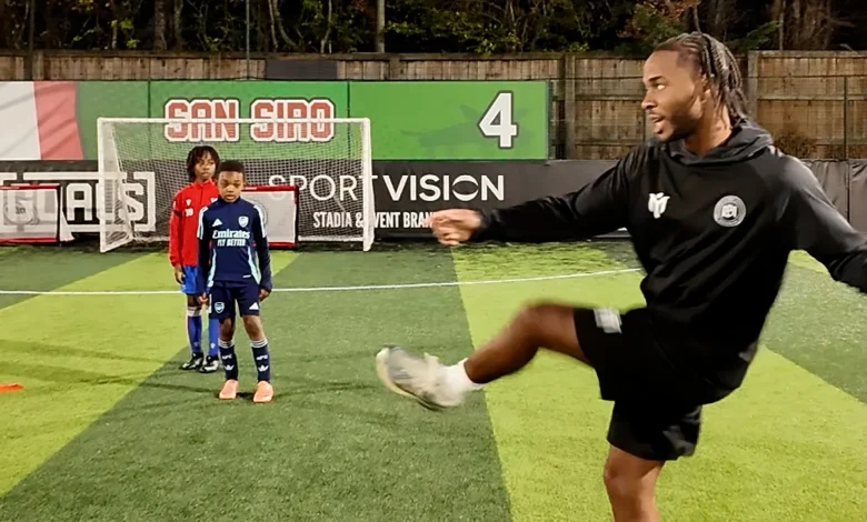 Raheem Sterling keeping himself busy during Chelsea exile passing insight onto promising young stars