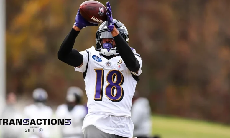 Ravens Elevate Wide Receiver for the First Time This Season